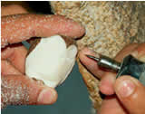 Particolare lavorazione Tagua
